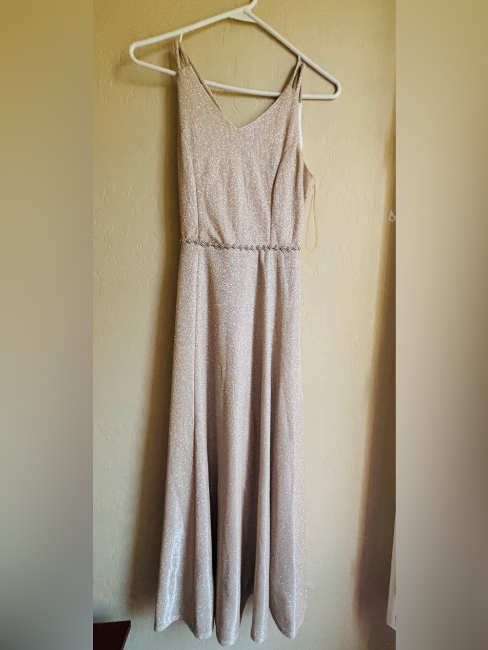 Xtraordinary Sparkling Gold Maxi Dress Juniors 16